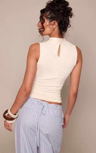 Lemon Débardeur Sans Manches En Coton Doux À Col Montant | Taille 42 - PrettyLittleThing - Modalova