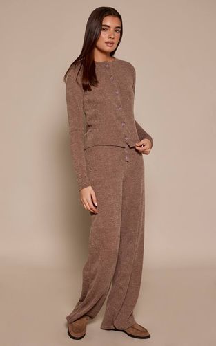 Mocha Pantalon Décontracté Côtelé Chiné | Taille 32 - PrettyLittleThing - Modalova