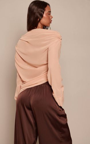 Peach Haut Drapé En Mousseline | Taille 42 - PrettyLittleThing - Modalova
