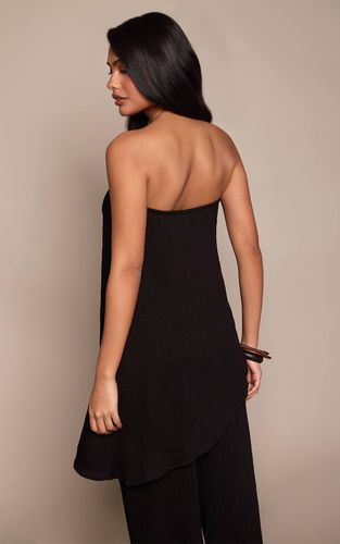 Black Haut Bandeau Coordonné À Détail Drapé Asymétrique | Taille 42 - PrettyLittleThing - Modalova
