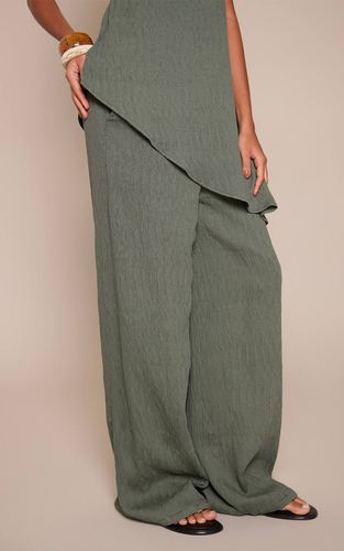 Khaki Pantalon Large Texturé Ensemble Coordonné | Taille 42 - PrettyLittleThing - Modalova