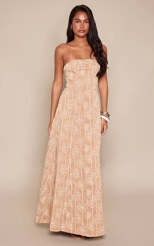 Stone Robe Maxi Bandeau À Détails Brodés | Taille 42 - PrettyLittleThing - Modalova