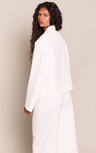 White Blazer Croisé Ajusté En Ensemble Coordonné | Taille 42 - PrettyLittleThing - Modalova