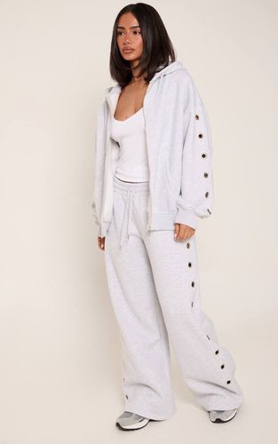 Ash Grey Jogging Large À Œillets Sur Le Devant Et Cordon De Serrage Petite | Taille XS - PrettyLittleThing - Modalova