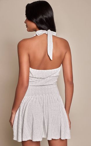White Mini Robe Dos Nu En Jersey À Rayures | Taille 42 - PrettyLittleThing - Modalova
