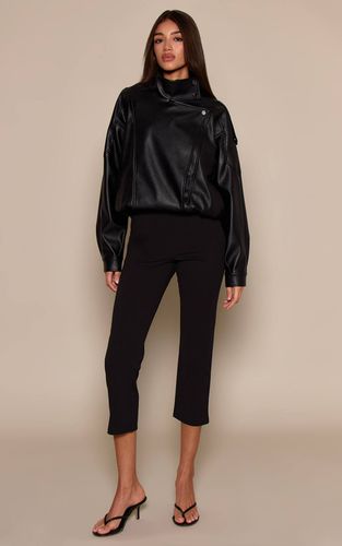 Black Pantalon Cigarette Raccourci Extensible | Taille 42 - PrettyLittleThing - Modalova