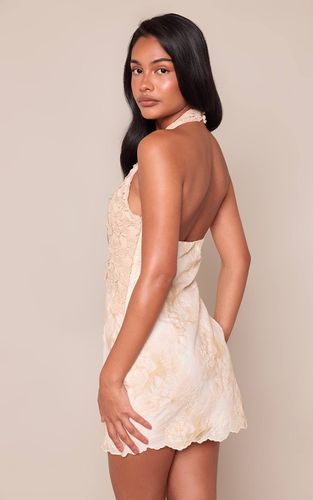 Stone Robe Moulante Aspect Lin Avec Détail Dentelle Au Buste | Taille 44 - PrettyLittleThing - Modalova