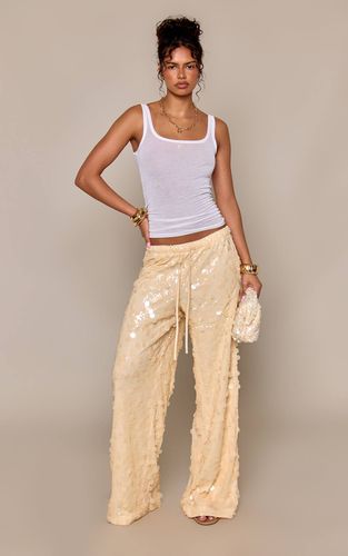 Lemon Pantalon Large Transparent À Sequins Ronds Avec Cordon De Serrage | Taille 42 - PrettyLittleThing - Modalova