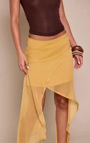 Olive Jupe Midi En Mousseline | Taille 32 - PrettyLittleThing - Modalova