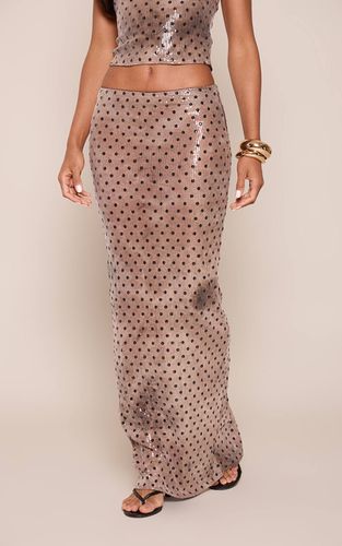 Jupe Longue Transparente À Pois Sequins Coordonnée | Taille 42 - PrettyLittleThing - Modalova