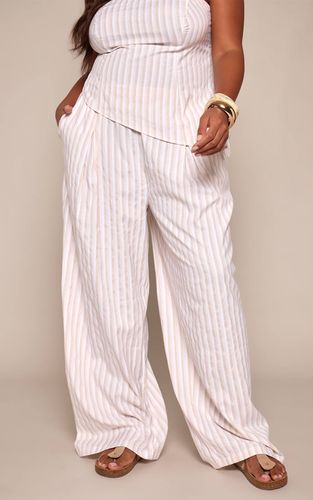 Pantalon Large Grande Taille À Taille Rayée Tennis Ensemble Coordonné | Taille 46 - PrettyLittleThing - Modalova