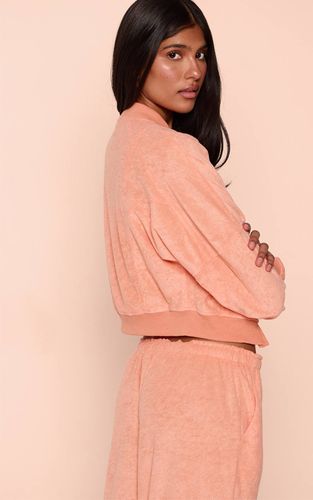 Peach Veste Bomber En Tissu Éponge | Taille XL - PrettyLittleThing - Modalova