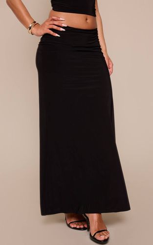 Black Jupe Maxi Portefeuille En Jersey Fluide Coordonné | Taille 38 - PrettyLittleThing - Modalova