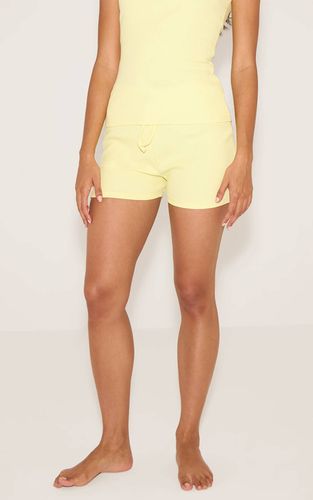 Lemon Short De Pyjama Côtelé Avec Cordon De Serrage À La Taille | Taille XS - PrettyLittleThing - Modalova