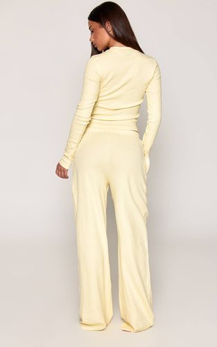 Lemon Pantalon De Pyjama Côtelé À Taille Cordon | Taille XS - PrettyLittleThing - Modalova