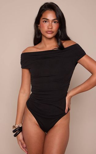 Black Body Sans Manches À Encolure Asymétrique Toucher Doux | Taille 32 - PrettyLittleThing - Modalova