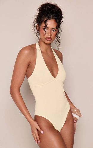 Lemon Body Côtelé Échancré À Encolure Dos-nu | Taille XL - PrettyLittleThing - Modalova