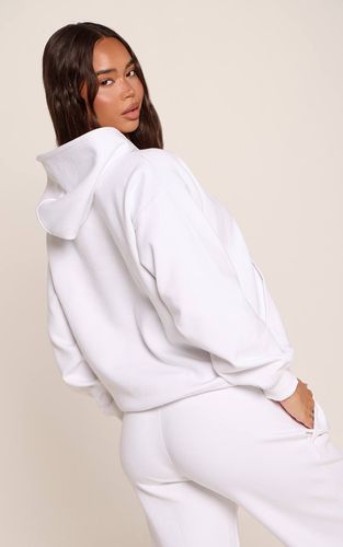 White Sweat À Casynthétiqueche Oversize En Jersey Interlock | Taille Large - PrettyLittleThing - Modalova