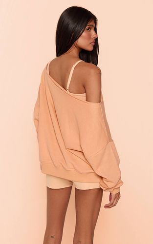 Peach Sweat-shirt Oversize Épaules Dénudées | Taille XS - PrettyLittleThing - Modalova