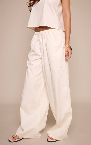 White Ensemble Coordonné Pantalon Large Décontracté En Coton | Taille 42 - PrettyLittleThing - Modalova