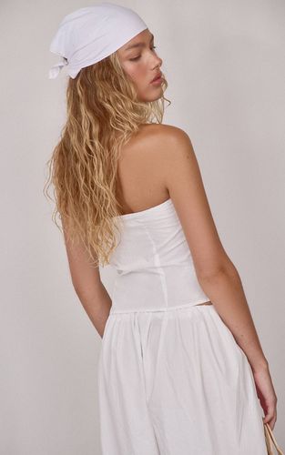 White Haut Bandeau En Coton Avec Appliqué Brodé Ensemble Coordonné | Taille 32 - PrettyLittleThing - Modalova