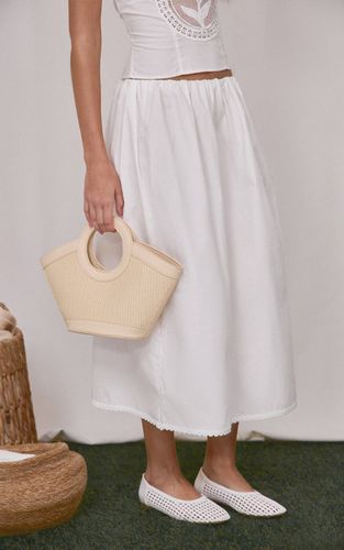 White Jupe Midaxi En Coton Coordonnée | Taille 42 - PrettyLittleThing - Modalova