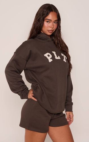 Charcoal Grey Short En Molleton Avec Logo PLT | Taille XL - PrettyLittleThing - Modalova