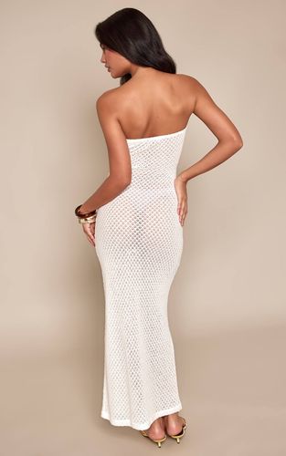 White Robe Maxi Moulante Bandeau Texturée | Taille 42 - PrettyLittleThing - Modalova
