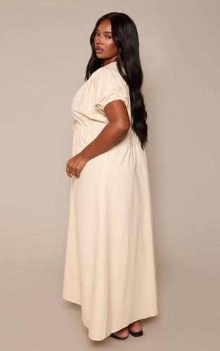 Buttermilk Robe Midi En Coton Grande Taille À Nœud Devant | Taille 46 - PrettyLittleThing - Modalova