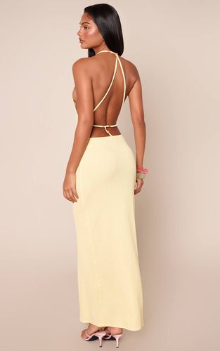 Lemon Robe Longue À Dos Texturé Avec Perles | Taille 42 - PrettyLittleThing - Modalova