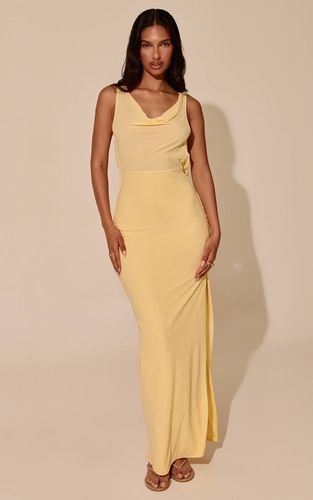 Lemon Robe Longue Sans Manches En Mousseline Avec Col Bénitier Extrême | Taille 42 - PrettyLittleThing - Modalova