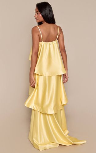 Lemon Robe Longue Structurée À Volants Étagés | Taille 42 - PrettyLittleThing - Modalova