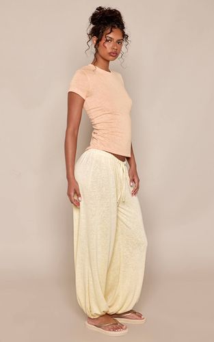 Lemon Pantalon À Bas Resserré En Jersey Slub | Taille 42 - PrettyLittleThing - Modalova