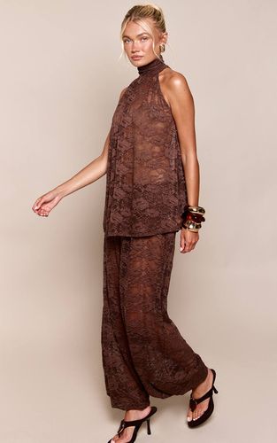 Brown Ensemble Pantalon Ballon En Dentelle Transparente | Taille 42 - PrettyLittleThing - Modalova