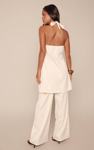Cream Pantalon Taille Mi-haute Ajusté Ensemble Coordonné | Taille 42 - PrettyLittleThing - Modalova