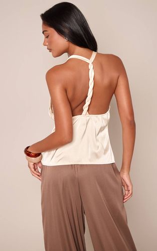 Lemon Haut Dos Torsadé En Satin | Taille 42 - PrettyLittleThing - Modalova