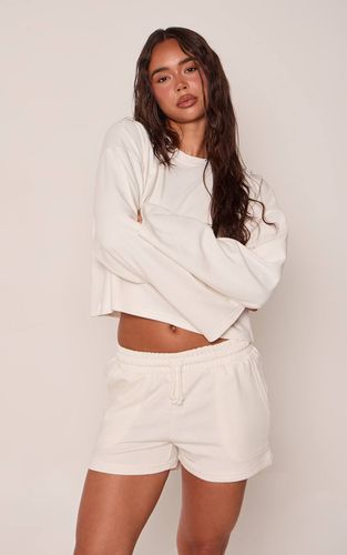 Cream Short Léger En Molleton Bouclette | Taille XL - PrettyLittleThing - Modalova