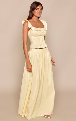 Lemon Jupe Maxi Plissée En Coton Coordonnée | Taille 32 - PrettyLittleThing - Modalova