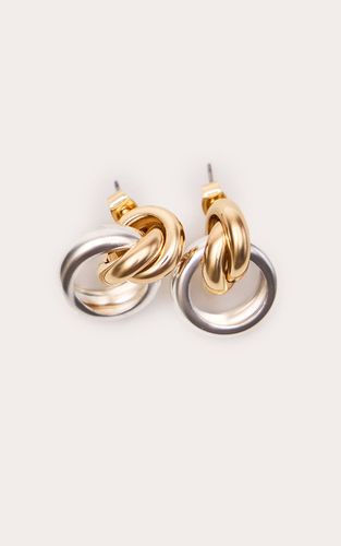 Multi Boucles D'oreilles Clous Heurtoir De Porte Petit Format Bicolore - PrettyLittleThing - Modalova