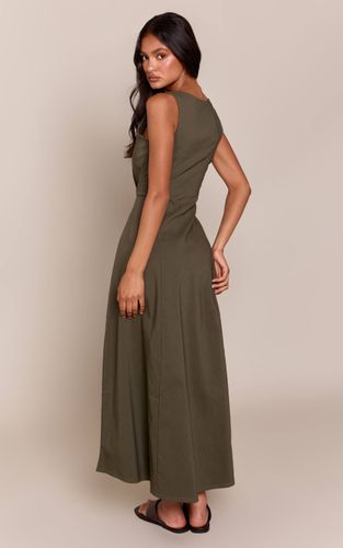 Olive Robe Longue Sans Manches À Encolure Dégagée | Taille 32 - PrettyLittleThing - Modalova