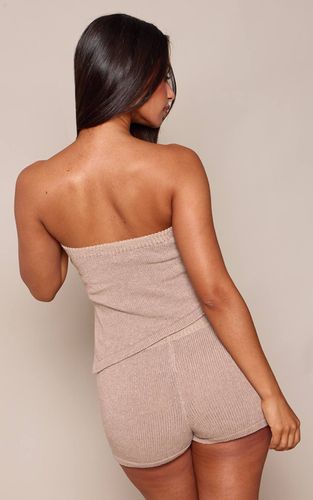 Haut Bandeau Tricoté Asymétrique Petite | Taille Medium - PrettyLittleThing - Modalova