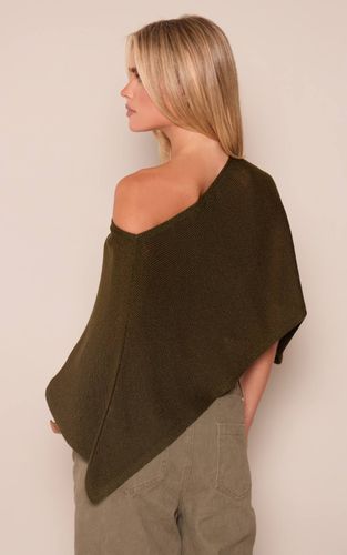 Khaki Haut Cape Asymétrique Épaule Dénudée En Maille Petite Dark | Taille 34 - PrettyLittleThing - Modalova