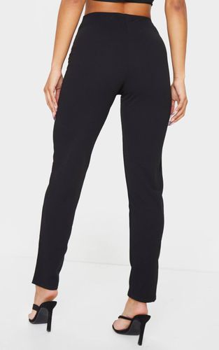 Black Pantalon En Crêpe À Jambe Slim | Taille 32 - PrettyLittleThing - Modalova
