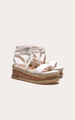 White Sandales Compensées Espadrilles Niella | Taille 41 - PrettyLittleThing - Modalova