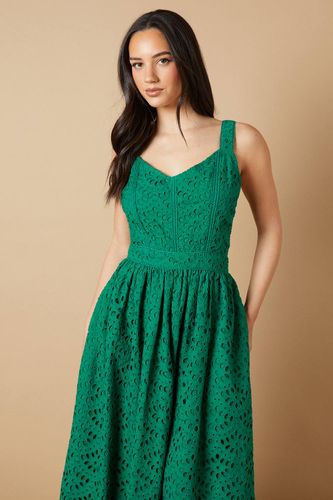 Robe Midi Brodée en Broderie Anglaise | Taille 16 - Oasis - Modalova