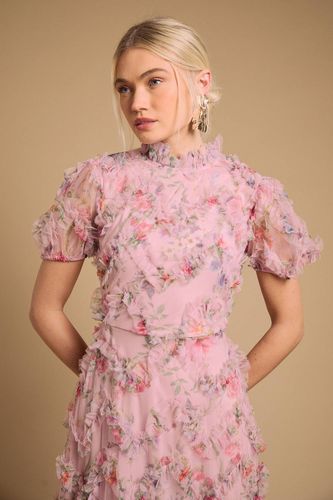 Robe Longue Texturée Imprimée | Taille 46 - Oasis - Modalova