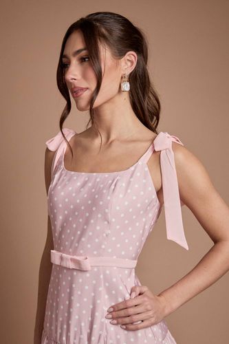 Robe Midi À Taille Basse Avec Détail Nœud | Taille 14 - Oasis - Modalova