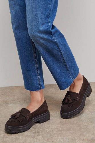 Mocassins Chunky à Pompons en Daim Brooker | Taille 8 - Oasis - Modalova
