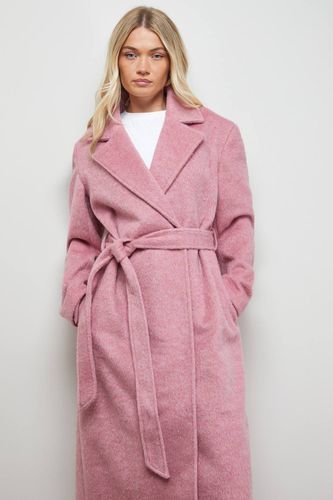 Manteau Ceinturé Brossé | Taille 18 - Oasis - Modalova