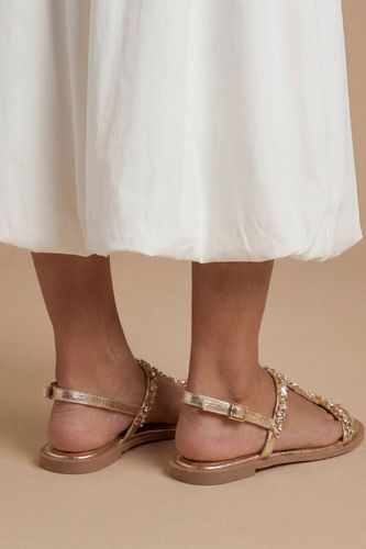 Sandales Plates À Bride En T Mayla En Synthétique Ornée | Taille 40 - Oasis - Modalova